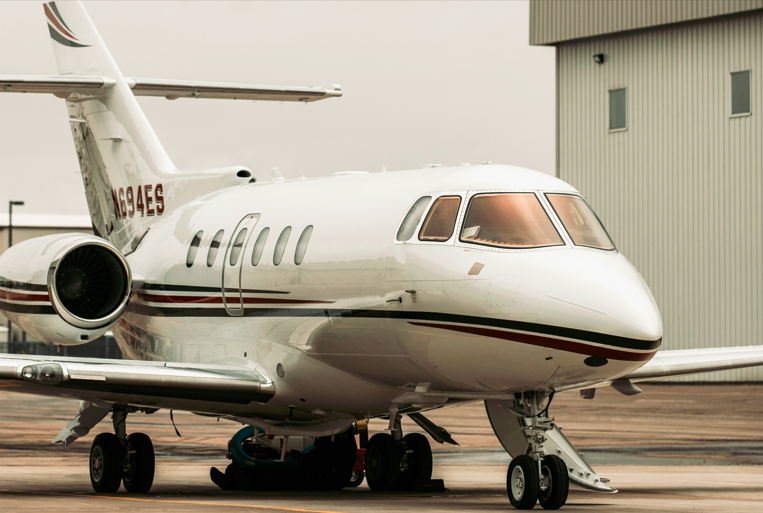 Private jet flying from London to Palma de Mallorca